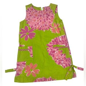 Lilly‎ Pulitzer Girl Dress Flowers Pink And Green Size 6X